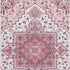 8' X 10' Pink Ivory And Gray Oriental Washable Area Rug With UV Protection