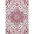 8' X 10' Pink Ivory And Gray Oriental Washable Area Rug With UV Protection