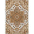 8' X 10' Terra Cotta Ivory And Beige Oriental Washable Area Rug With UV Protection
