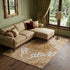 8' X 10' Terra Cotta Ivory And Beige Oriental Washable Area Rug With UV Protection