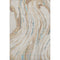 5' X 8' Beige Teal And Brown Abstract Washable Area Rug With UV Protection