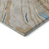 5' X 8' Beige Teal And Brown Abstract Washable Area Rug With UV Protection