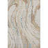 5' X 8' Beige Teal And Brown Abstract Washable Area Rug With UV Protection