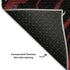 5' X 8' Black Red And Blue Abstract Washable Area Rug With UV Protection