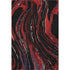 5' X 8' Black Red And Blue Abstract Washable Area Rug With UV Protection