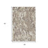 5' X 8' Beige Taupe And Ivory Abstract Washable Area Rug With UV Protection