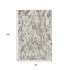 8' X 10' Gray Silver And Ivory Abstract Washable Area Rug With UV Protection