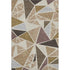 5' X 8' Beige Brown And Mauve Geometric Washable Area Rug With UV Protection