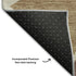 8' Beige Brown And Mauve Geometric Washable Round Rug With UV Protection