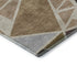 8' Beige Brown And Mauve Geometric Washable Round Rug With UV Protection