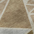 8' Beige Brown And Mauve Geometric Washable Round Rug With UV Protection