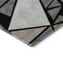 5' X 8' Black Beige And Ivory Geometric Washable Area Rug With UV Protection