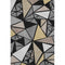 8' X 10' Black Beige And Ivory Geometric Washable Area Rug With UV Protection