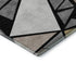 8' X 10' Black Beige And Ivory Geometric Washable Area Rug With UV Protection