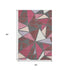 5' X 8' Burgundy Pink And Ivory Geometric Washable Area Rug With UV Protection