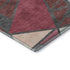 5' X 8' Burgundy Pink And Ivory Geometric Washable Area Rug With UV Protection