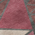 5' X 8' Burgundy Pink And Ivory Geometric Washable Area Rug With UV Protection