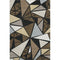 8' X 10' Brown Black And Ivory Geometric Washable Area Rug With UV Protection