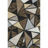 8' X 10' Brown Black And Ivory Geometric Washable Area Rug With UV Protection