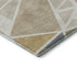 8' Ivory Gold And Green Geometric Washable Round Rug With UV Protection