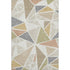 9' X 12' Ivory Gold And Green Geometric Washable Area Rug With UV Protection