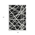 5' X 8' Black And Ivory Geometric Washable Area Rug With UV Protection