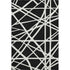5' X 8' Black And Ivory Geometric Washable Area Rug With UV Protection