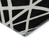 5' X 8' Black And Ivory Geometric Washable Area Rug With UV Protection