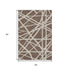 5' X 8' Brown And Ivory Geometric Washable Area Rug With UV Protection