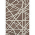 5' X 8' Brown And Ivory Geometric Washable Area Rug With UV Protection