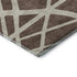5' X 8' Brown And Ivory Geometric Washable Area Rug With UV Protection