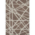 5' X 8' Brown And Ivory Geometric Washable Area Rug With UV Protection