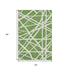 5' X 8' Green And Ivory Geometric Washable Area Rug With UV Protection