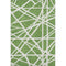 5' X 8' Green And Ivory Geometric Washable Area Rug With UV Protection