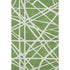 5' X 8' Green And Ivory Geometric Washable Area Rug With UV Protection
