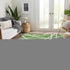 9' X 12' Green And Ivory Geometric Washable Area Rug With UV Protection
