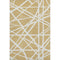 5' X 8' Gold And Ivory Geometric Washable Area Rug With UV Protection