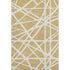 5' X 8' Gold And Ivory Geometric Washable Area Rug With UV Protection
