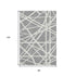 8' X 10' Gray And Ivory Geometric Washable Area Rug With UV Protection