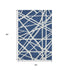5' X 8' Navy Blue And Ivory Geometric Washable Area Rug With UV Protection