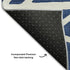 5' X 8' Navy Blue And Ivory Geometric Washable Area Rug With UV Protection