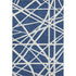 9' X 12' Navy Blue And Ivory Geometric Washable Area Rug With UV Protection
