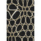 5' X 8' Black Ivory And Gold Geometric Washable Area Rug With UV Protection