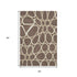 5' X 8' Brown Ivory And Gold Geometric Washable Area Rug With UV Protection