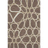5' X 8' Brown Ivory And Gold Geometric Washable Area Rug With UV Protection