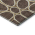 5' X 8' Brown Ivory And Gold Geometric Washable Area Rug With UV Protection