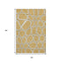 5' X 8' Gold Ivory And Gray Geometric Washable Area Rug With UV Protection