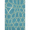 8' X 10' Teal Ivory And Green Geometric Washable Area Rug With UV Protection