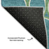 8' X 10' Teal Ivory And Green Geometric Washable Area Rug With UV Protection