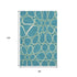 8' X 10' Teal Ivory And Green Geometric Washable Area Rug With UV Protection